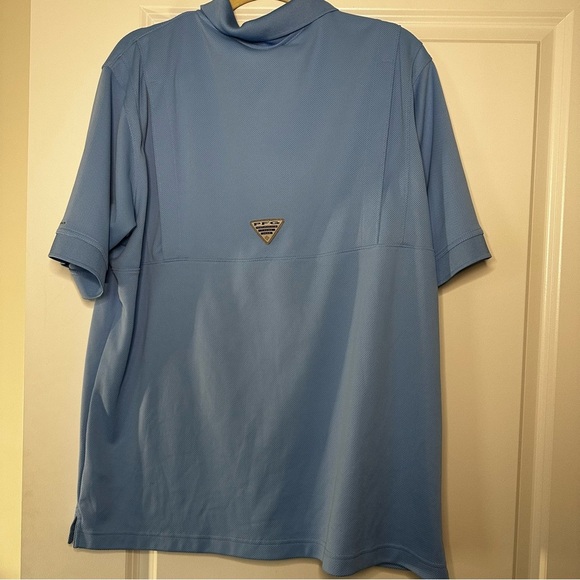 Columbia PFG Omni-Shade Polo Shirt XL Blue Performance Fishing Gear - Picture 7 of 14